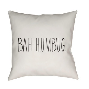 Bah Humbug by Surya Poly Fill Pillow White/Black 20 x 20 Hdy003-2020 - All