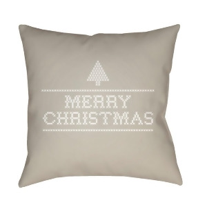 Merry Christmas Iii by Surya Pillow Neutral/White 18 x 18 Joy004-1818 - All