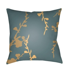 Chinoiserie Floral by Surya Pillow Teal/Tan/Yellow 18 x 18 Cf016-1818 - All