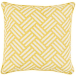 Basketweave by Surya Pillow Yellow/White 20 x 20 Bw003-2020 - All