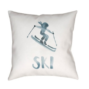 Ski Ii by Surya Poly Fill Pillow Gray/White 20 x 20 Ski011-2020 - All