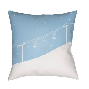 Ski Lift by Surya Poly Fill Pillow Blue/White 18 x 18 Ski009-1818 - All