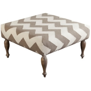 Surya Furniture Ottoman Taupe/Cream Fl1019-808045 - All
