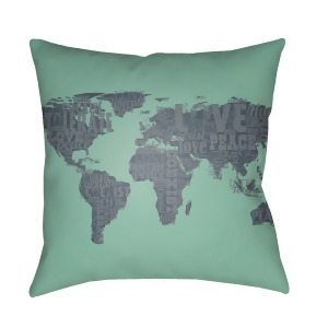Jetset by Surya Poly Fill Pillow Charcoal/Teal/Mint 18 x 18 Jt004-1818 - All