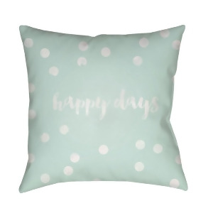Happy Days by Surya Poly Fill Pillow Green/White 18 x 18 Qte038-1818 - All