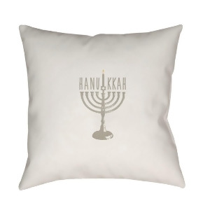 Hanukkah Menorah by Surya Poly Fill Pillow White/Beige 18 x 18 Hdy055-1818 - All