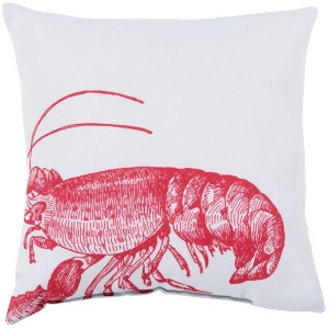 Rain by Surya Lobster Poly Fill Pillow Pale Blue/Red 18 x 18 Rg105-1818 - All