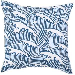 Rain by Surya Waves Poly Fill Pillow Dark Blue/Blush 20 x 20 Rg096-2020 - All