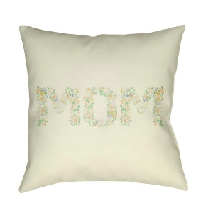 Mom by Surya Poly Fill Pillow Yellow/Purple/Green 20 x 20 Wmom009-2020 - All