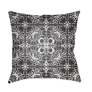 Laser Cut by Surya Poly Fill Pillow White/Black 20 x 20 Lc003-2020 - All