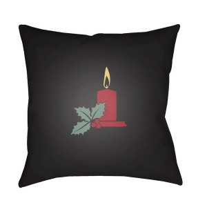 Candle Light by Surya Poly Fill Pillow Black/Red 20 x 20 Hdy006-2020 - All