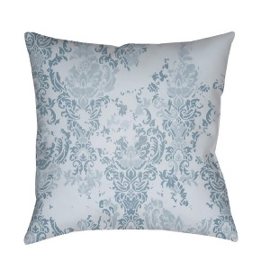 Moody Damask by Surya Poly Fill Pillow Aqua/Pale Blue 22 Square Dk025-2222 - All