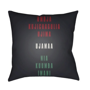 Kwanzaa Iii by Surya Poly Fill Pillow Black/Red/White 20 x 20 Hdy050-2020 - All