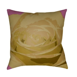 Abstract Floral by Surya Pillow Purple/Olive/Dk.Brown 18 x 18 Af004-1818 - All