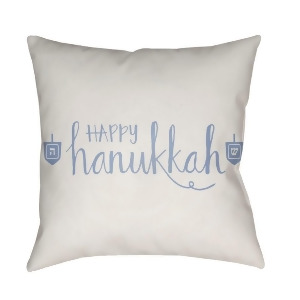 Happy Hanukkah by Surya Poly Fill Pillow White/Blue 20 x 20 Hdy029-2020 - All