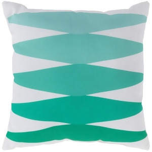 Modern by Surya Poly Fill Pillow White/Mint/Emerald 22 x 22 Md012-2222 - All