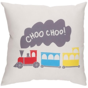Trains by Surya Poly Fill Pillow 18 x 18 Lil096-1818 - All