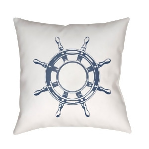 Nautical Ii by Surya Poly Fill Pillow Blue/White 20 x 20 Sol046-2020 - All