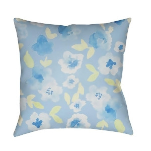 Flowers by Surya Poly Fill Pillow Blue/Green 20 x 20 Wmom002-2020 - All