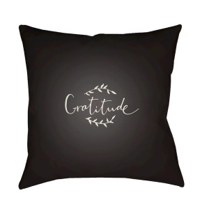 Gratitude by Surya Poly Fill Pillow Black/White 20 x 20 Gtd003-2020 - All