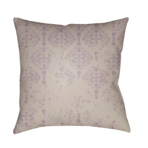 Moody Damask by Surya Poly Fill Pillow Light Gray/Lilac 18 x 18 Dk015-1818 - All