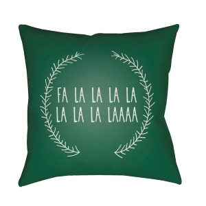 Falalalala by Surya Poly Fill Pillow Green/White 20 x 20 Hdy023-2020 - All