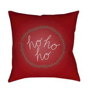 Hohoho by Surya Poly Fill Pillow Red/White/Green 20 x 20 Hdy033-2020 - All