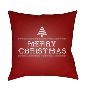 Merry Christmas Iii by Surya Pillow Red/White 18 x 18 Joy001-1818 - All
