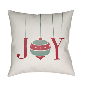 Joy by Surya Poly Fill Pillow White/Green/Red 18 x 18 Hdy038-1818 - All