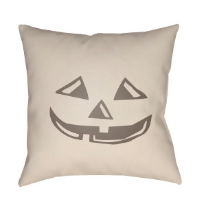 Boo by Surya Jack Lantern Poly Fill Pillow Beige 18 x 18 Boo118-1818 - All