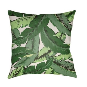 Banana Leaf by Surya Poly Fill Pillow Green/White 20 x 20 Sol014-2020 - All