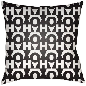 Santas Laughter by Surya Poly Fill Pillow Black 18 x 18 Phdlh001-1818 - All