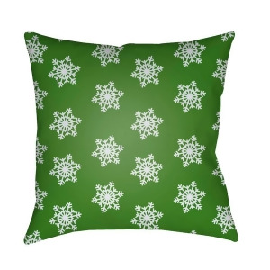 Snowflakes by Surya Poly Fill Pillow Green/White 20 x 20 Hdy101-2020 - All