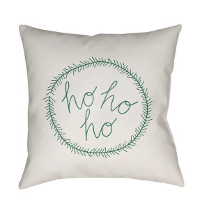Hohoho by Surya Poly Fill Pillow White/Green 18 x 18 Hdy031-1818 - All