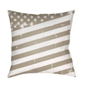 Americana Iii by Surya Poly Fill Pillow Beige/White 18 x 18 Sol013-1818 - All