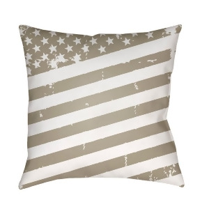 Americana Iii by Surya Poly Fill Pillow Beige/White 18 x 18 Sol013-1818 - All
