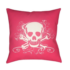 Punk by Surya Poly Fill Pillow White/Bright Pink 22 x 22 Pk004-2222 - All