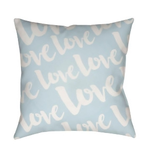 Love by Surya Poly Fill Pillow Light Blue/White 18 x 18 Heart015-1818 - All