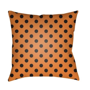 Boo by Surya Polka Dots Poly Fill Pillow Orange/Black 20 x 20 Boo166-2020 - All