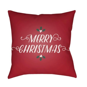 Merry Christmas I by Surya Pillow Red/White/Green 18 x 18 Hdy068-1818 - All