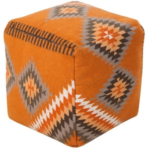 Surya Pouf by Beth Lacefield for Burnt Orange/Olive Pouf-200 - All