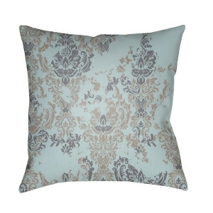 Moody Damask by Surya Pillow Charcoal/Mint/Gray 18 x 18 Dk020-1818 - All