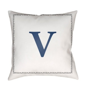 Initials by Surya Poly Fill Pillow White/Blue 20 x 20 Int022-2020 - All