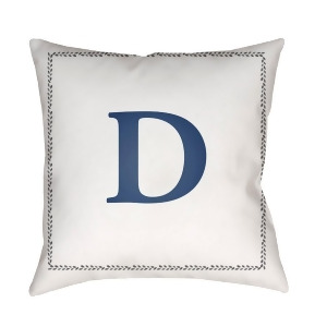Initials by Surya Poly Fill Pillow White/Blue 20 x 20 Int004-2020 - All