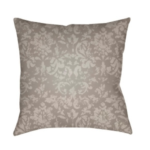 Moody Damask by Surya Poly Fill Pillow Taupe/Ivory 18 x 18 Dk031-1818 - All