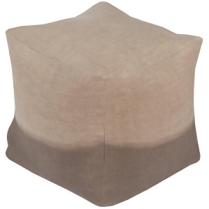 Dip Dyed Pouf by Surya Khaki/Taupe Ddpf008-181818 - All