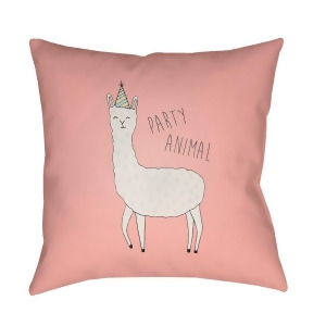 Llama by Surya Poly Fill Pillow Pink/White/Black 18 x 18 Lla003-1818 - All