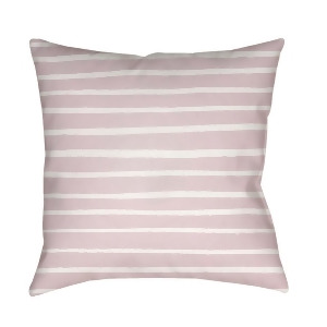 Stripes by Surya Poly Fill Pillow Pink/White 18 x 18 Wran011-1818 - All