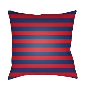 Prepster Stripe by Surya Poly Fill Pillow Navy/Red 20 x 20 Lil059-2020 - All