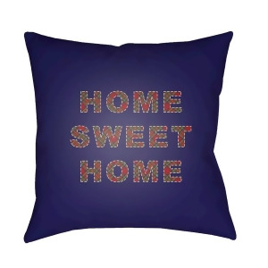 Home Sweet Home by Surya Pillow Navy/Red/Neutral 20 x 20 Plaid017-2020 - All